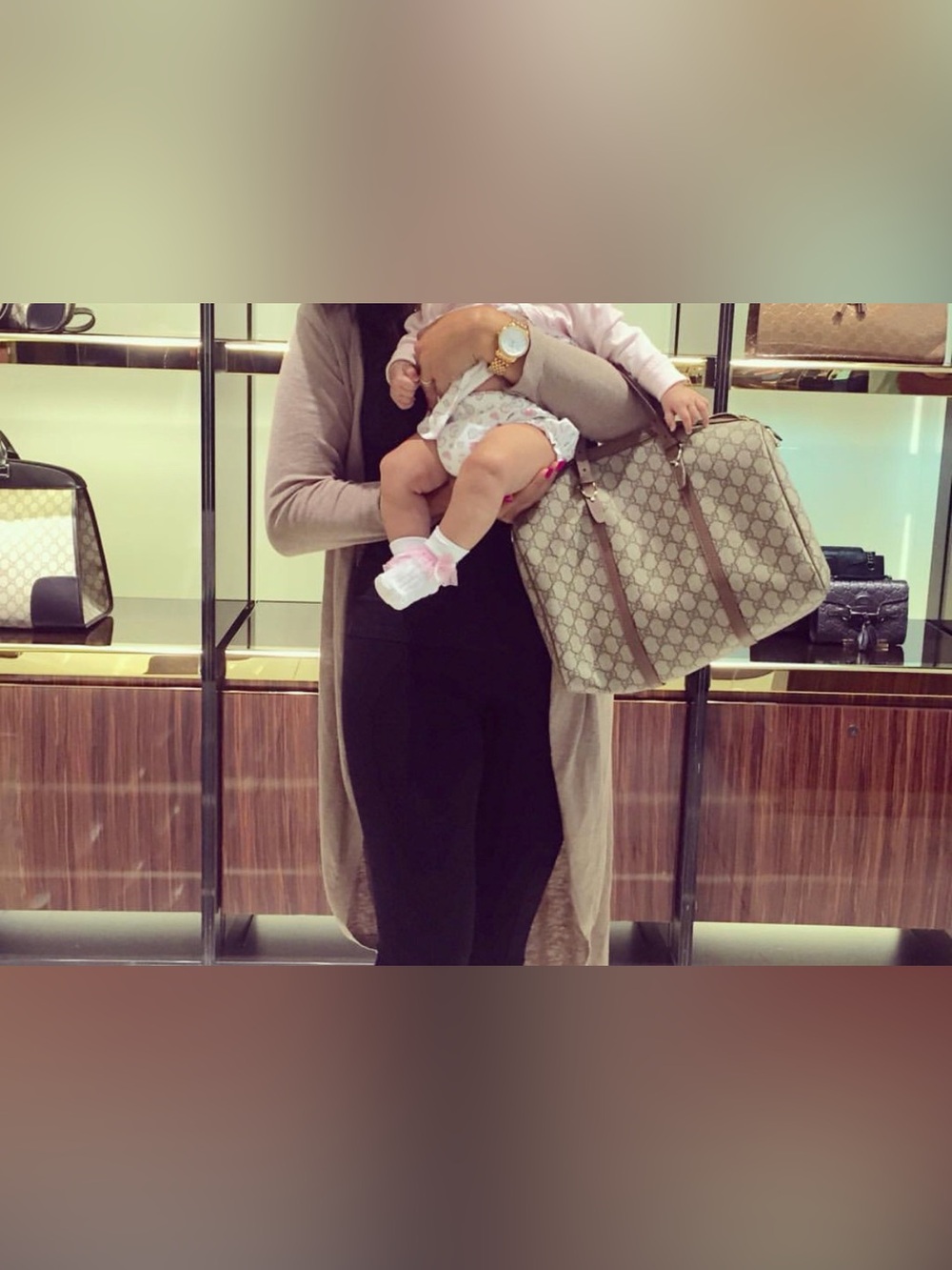 Gucci Tan and Brown Monogram Duffel Bag - Picture 8 of 8